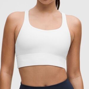 Lululemon White Energy Longline Bra Size 6